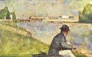 Georges Seurat Sitzender Mann oil painting reproduction